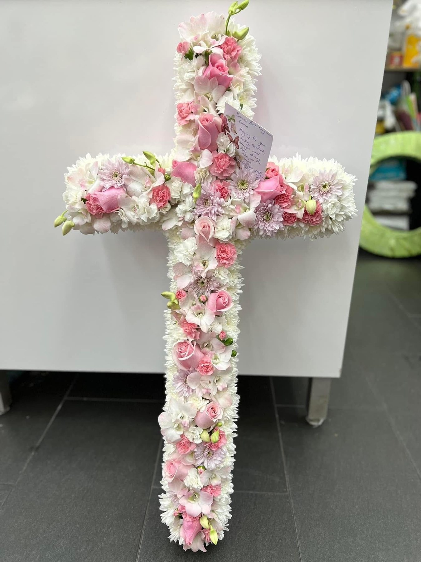 Custom funeral and sympathy floral arrangement by Everyday Flowers Sydney