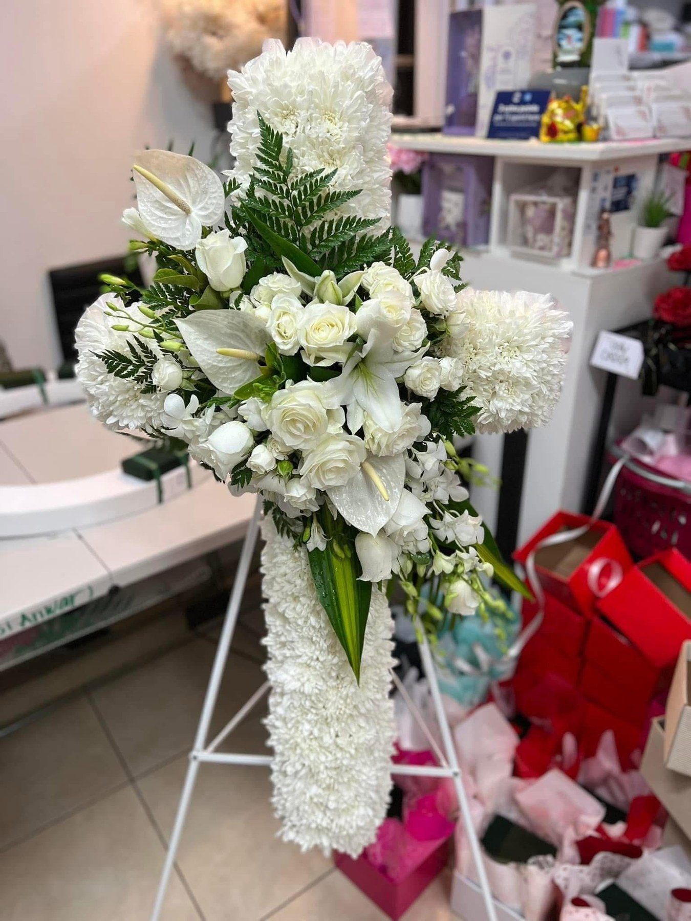 Custom funeral and sympathy floral arrangement by Everyday Flowers Sydney