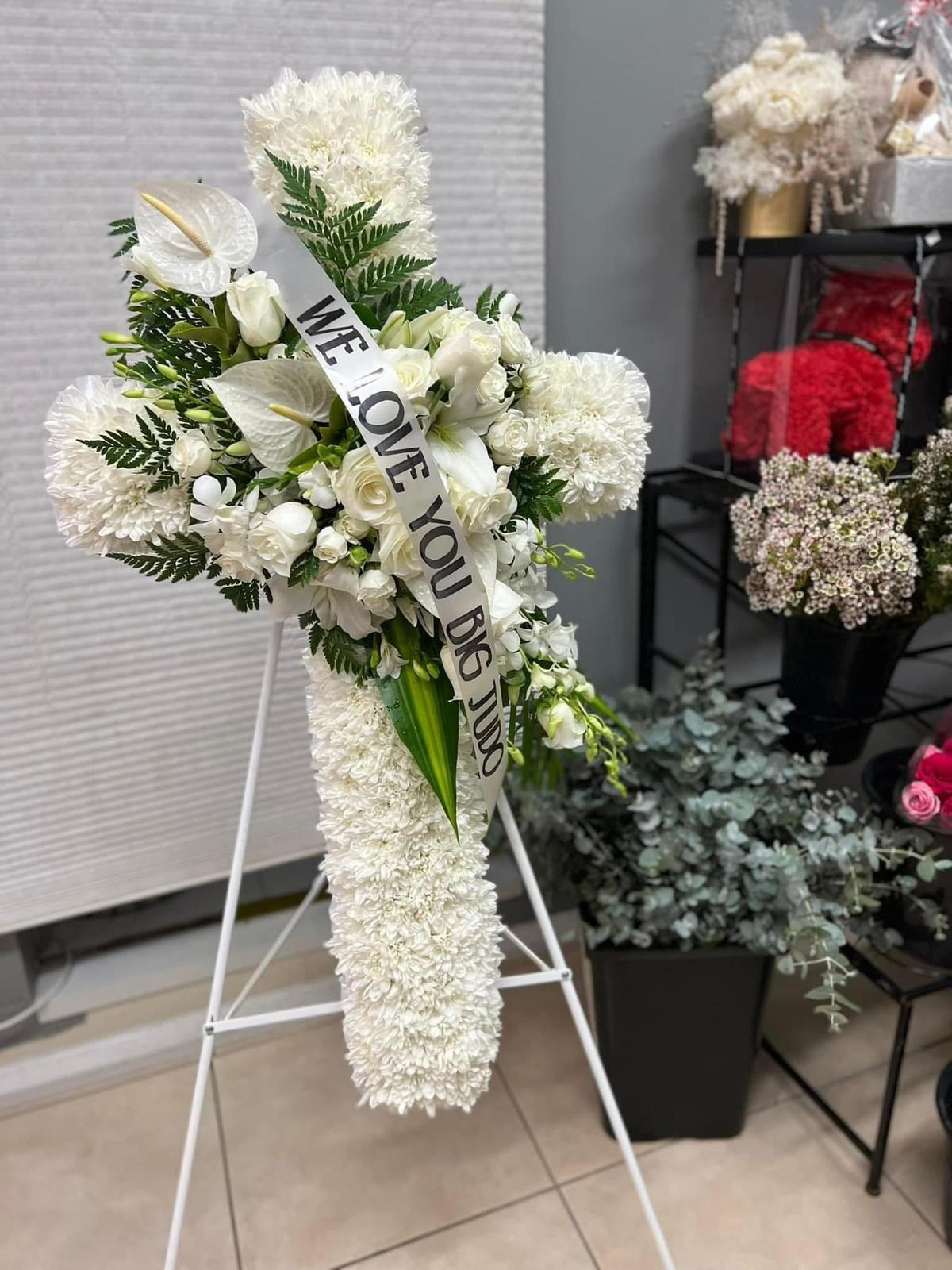 Custom funeral and sympathy floral arrangement by Everyday Flowers Sydney