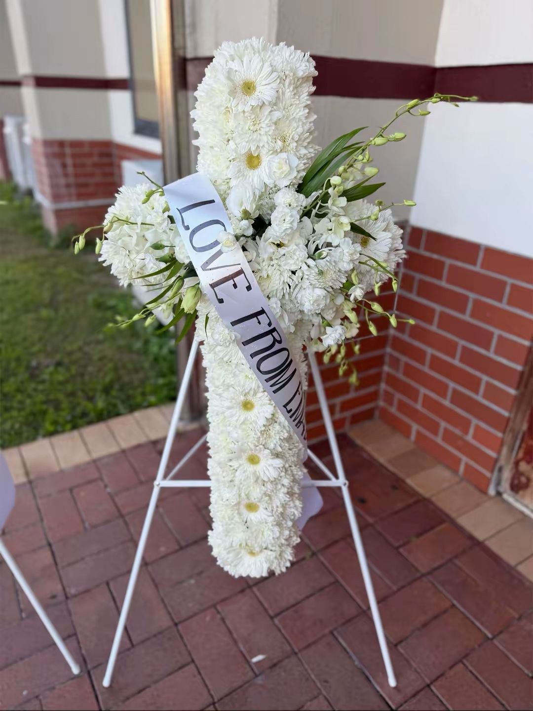 Custom funeral and sympathy floral arrangement by Everyday Flowers Sydney