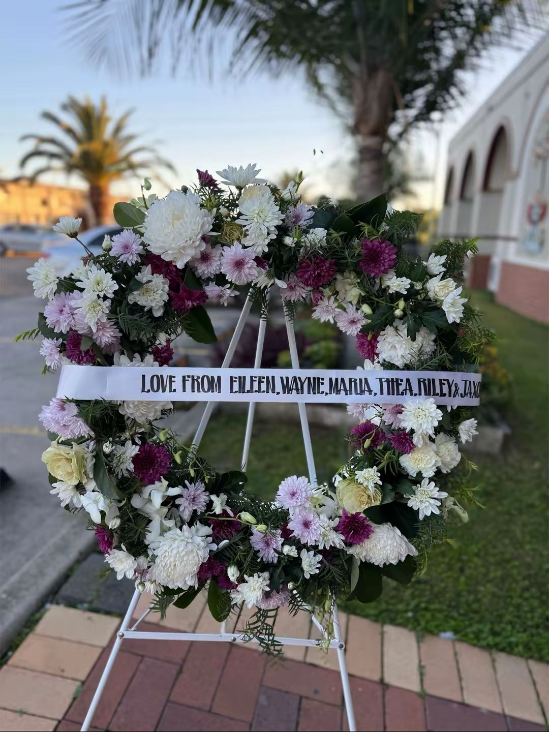 Custom funeral and sympathy floral arrangement by Everyday Flowers Sydney