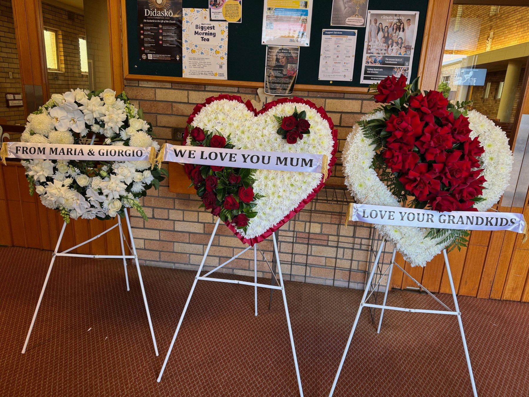 Custom funeral and sympathy floral arrangement by Everyday Flowers Sydney